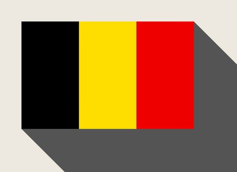 Belgium flag in flat web design style.