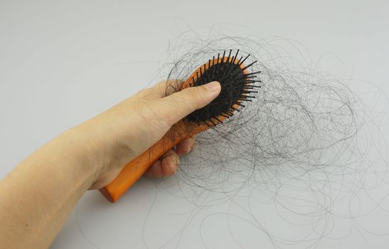 A lot of  hair, fall out of your head after combing hair.                                