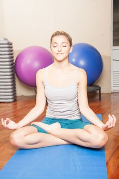 Woman meditating