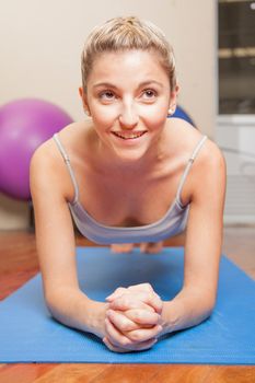 Woman making yoga