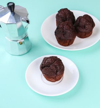 Delicious muffin on the table