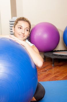 Woman thinking in yoga