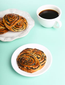 Bakery. Delicious buns on the table