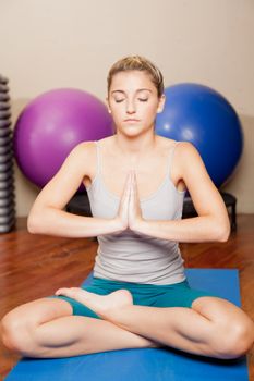 Woman meditating