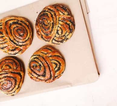 Bakery. Delicious buns on the table