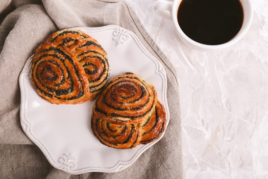 Bakery. Delicious buns on the table