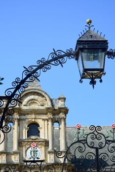 Grand Building through archway