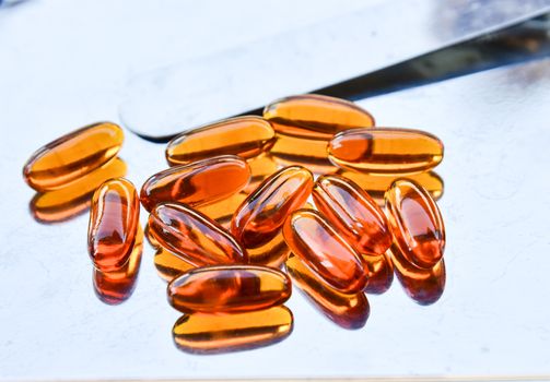 Lecithin gel vitamin supplement capsules