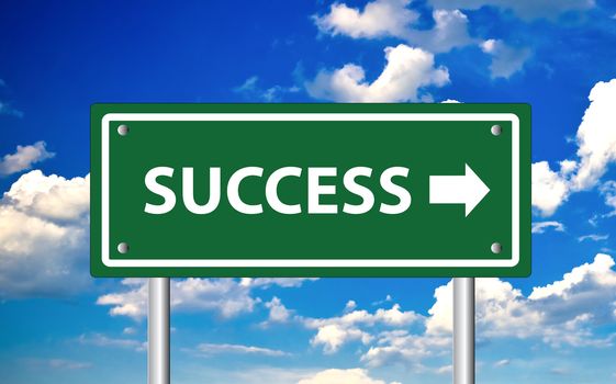Creative sign with the text - Success