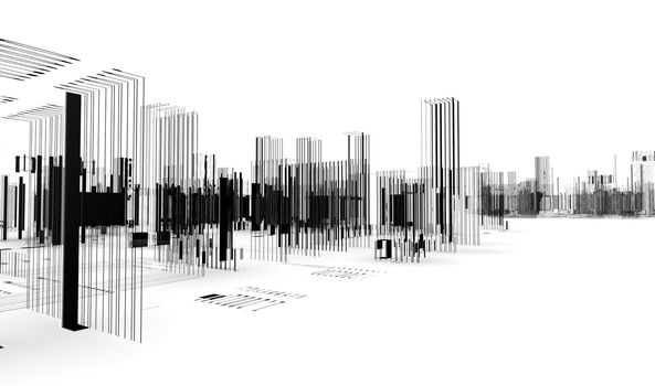 abstract architecture.City blueprint.