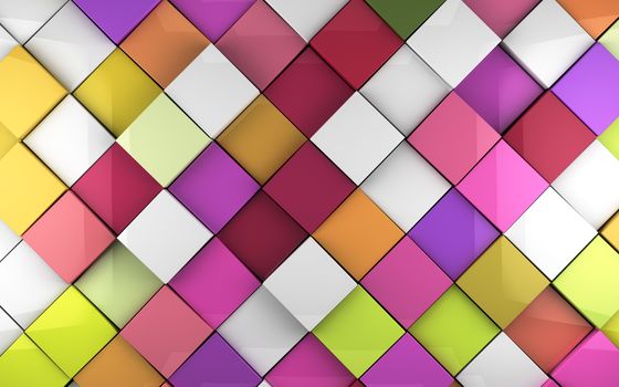 Multicolored tiles wall background