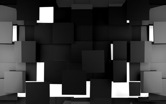 Abstract  background black tiles