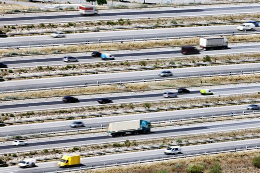 Roads and traffic. concept of transport and city life