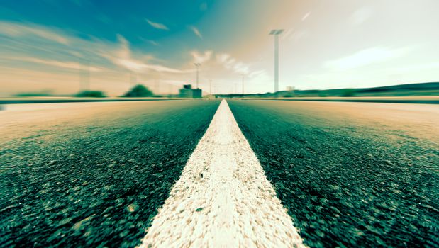 Road background. Asphalt and road stripes detail