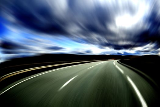 Abstract road.Highway and speed concept