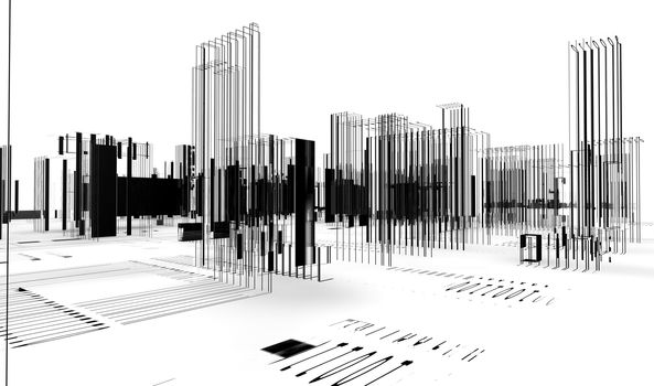 abstract architecture.City blueprint.