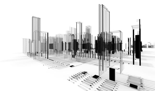 abstract architecture.City blueprint.