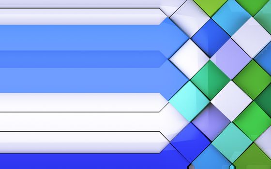 Multicolored tiles wall background