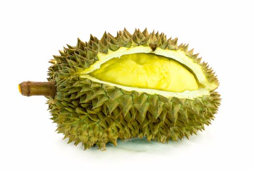 King of fruits, durian on white background,Thai fruit