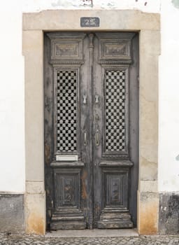 old wooden door in lagos portugal