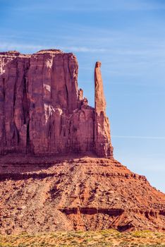 Monument valley under the blue sky