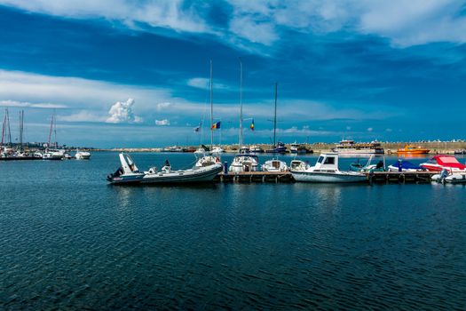 Boats in Tomis Marina, Constanta.