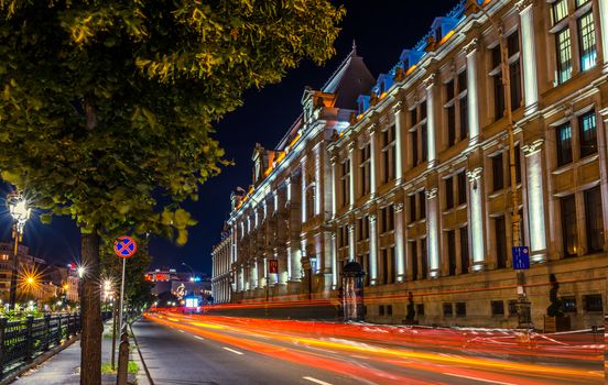 Palace of Justice, Bucharest, night.