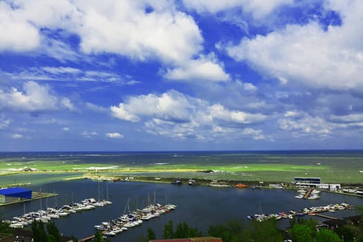 Aerial view of Constanta Marina, Romania.