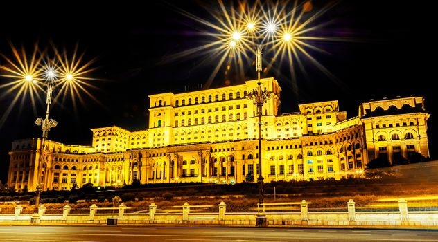 Parliament Palace, second largest building world wide, Bucharest, Romania.