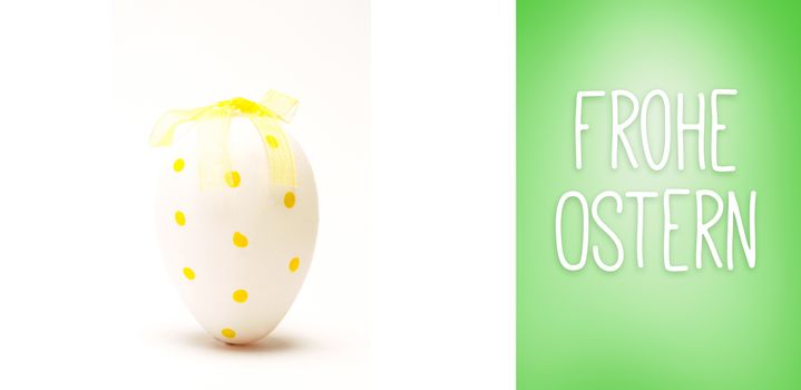 Frohe ostern against green vignette