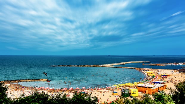 Modern Beach in Constanta, Romania.