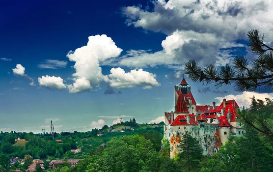 Bran overview with legendary Dracula Castle dominating.