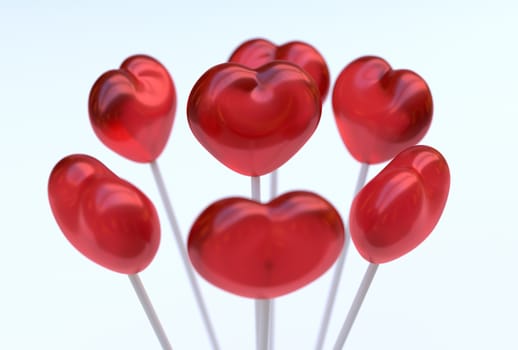 Heart candy lollipop, Valentine's Day or love.
