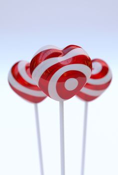 Heart candy lollipop, Valentine's Day or love.
