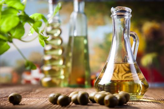 Fresh olive oil, Mediterranean rural theme