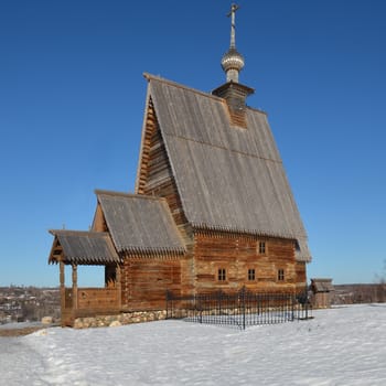 cerkov voskreseniya  Russia christian Church old in ples town