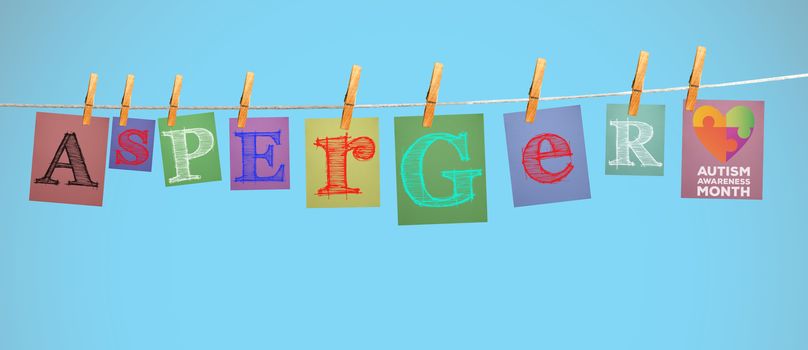 autism awareness month against digitally generated grey background