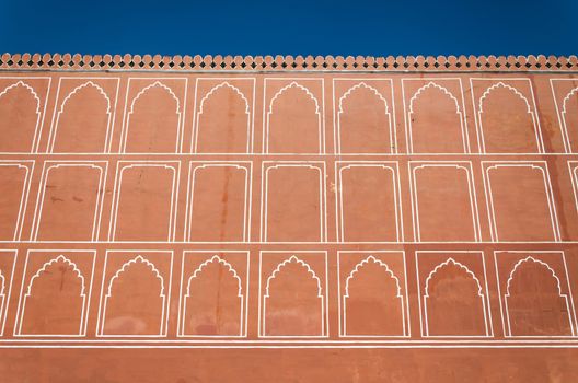  Art pattern wall at City Palace, Jaipur, Rajasthan, India