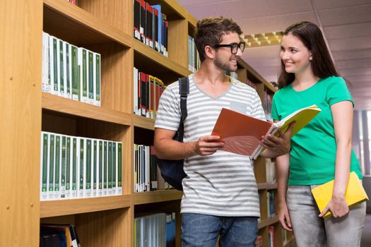 Students reading in the library at the university 