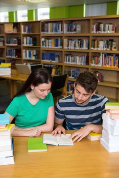 Students studying together in the library at the university 