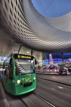 BASEL, SWITZERLAND - NOVEMBER 01 2014: Exhibition Center in the Old Town of Basel in Switzerland