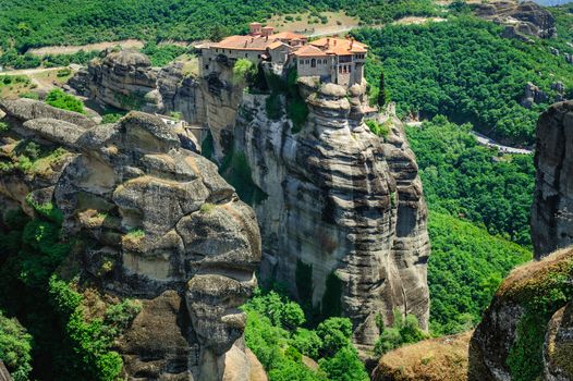 The holly monastery of Varlaam on the top of rock, Meteora, Greece