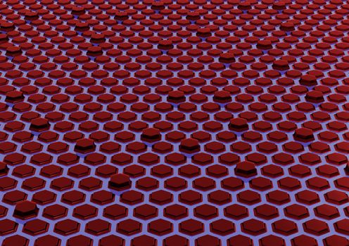 Abstract honeycomb background 3d illustration or backdrop.