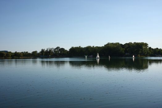 Summer on the lake near Vrsac in Serbia