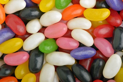 Close-up colorful of  jelly beans eggs to use as background 