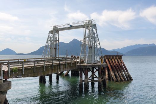 Ferry Dock and Pier at Porteau Cove Provincial Park in British Columbia Canada