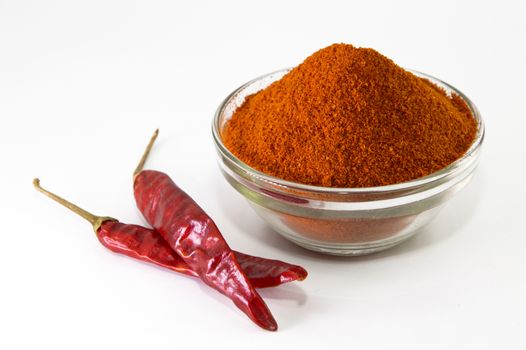 chilly powder with red chilly, dried chillies