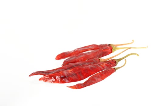Red Chilli peppers isolated on white background