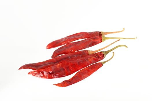 Red Chilli peppers isolated on white background