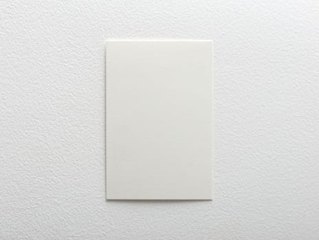 blank white card on a white